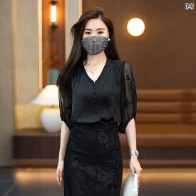 レディース ファッション 春夏 秋冬 オシャレ かわいい 韓国 シフォン 女性夏 スタイリッシュ スリムトップ