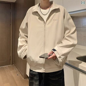 メンズ ファッション 春夏 秋冬 かっこいい オシャレ モテ 男性用 紳士服 服 韓国 シンプル 大人 和風 ツイル 刺繍 野球 ジャケット メンズ 高級 秋冬 ジッパー コート