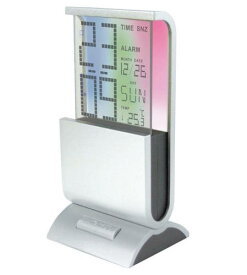 イルミネーション時計 トリプルネオンカレンダークロック 記念品 粗品 販促 ノベルティ ばらまき 置時計 温度計 多機能時計