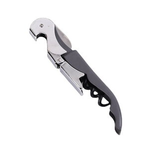 ワインオープナー ソムリエナイフ 栓抜き 多機能型 携帯型 鉄製 グレー ラッキーアイテム(x2)