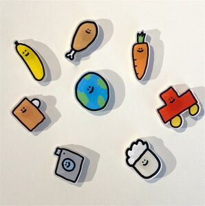 冷蔵庫用マグネット レディース かわいい アクリル製 学生 メッセージ デコレーション ランダム 混色 バナナ チキン レッグ ニンジン 地球 カップ 車 カメラ ビール 毛虫 星 雪だるま ネギ テ