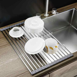 水切りラック レディース ステンレス製 多機能 折り畳み シンク上 食器 碗 皿 水切りかご バスケット 伸縮式 省スペース キッチン収納