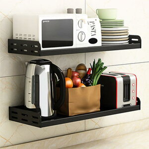 壁掛け棚 調味料ラック スパイスラック 壁付け棚 キッチン 洗面所 トイレ 収納棚 30cm 40cm 50cm 60cm 70cm 80cm アルミ製 ブラック シルバー