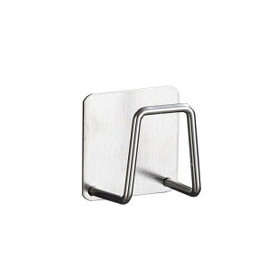 壁掛けラック ステンレス製 スポンジホルダー キッチン収納 水切りラック 穴あけ不要 多層収納ラック 棚 本色 ブラッシュ仕上げ