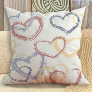 クッション かわいい愛のハート柄 ポリエステル ソファ リビング ベッドルーム インテリア 抱き枕 カバー