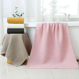 バスタオル 今治タオル ワッフル 格子柄 綿 大判 吸水 速乾 部屋干し タオルセット フェイスタオル ハンドタオル 無地 白 ピンク系 グレー(x2)