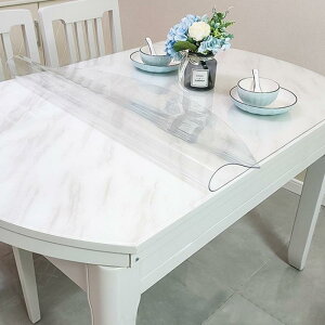 テーブルクロス 楕円形 透明 軟質PVC プラスチック 防水 防油 折りたたみ ビニールマット クリスタル 傷防止 耐熱 耐摩耗 キズ防止