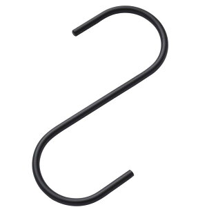 S字フック ステンレス製 大 吊り下げ 収納 S型フック キッチン 浴室 多用途 金属製 ブラック シルバー(x20)