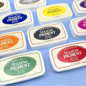 印鑑 ハンコ Tsukineko 月猫 PIG 油性 インクパッド 雪花白 紫葡萄砂糖 激情? ピアノブラック コアラグレー チョコレートブラウン 三つ葉 クローバー 水兵 ピーコック 尾 オレンジ 蜜蝋 ポピー レ