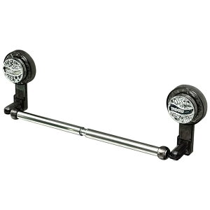 タオル掛け 浴室用 ステンレス製 伸縮タイプ 洗面所 壁掛け 収納ラック タオルハンガー ブラック系