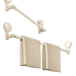 タオル掛け 吸盤 伸縮式 洗面所 お手拭き掛け 浴室 収納 アルミ合金 伸縮可能