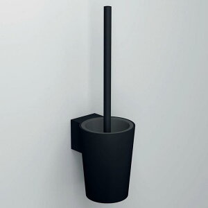 トイレブラシ スタンド ホルダー 収納 ケース付き 壁掛け 床置き 2way 衛生用品 掃除用品 デッドスペース活用 シルバー 黒 白