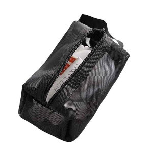 化粧ポーチ レディース 旅行 大容量 メッシュ 網目 洗漱用品 収納 バッグ グレー ブラック ホワイト 普段使い