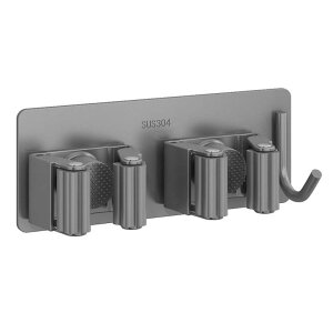 フック ステンレス 鋼 モップホルダー 壁掛け ほうき クリップ 強力 粘着 穴不要 雑巾 収納 ラック 浴室 トイレ