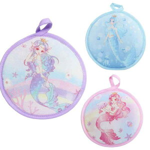 ベビー 沐浴用品 浴用タオル 浴用スポンジ 赤ちゃん 子供用 柔らかい タオル地 美人魚モチーフ パープル ピンク ブルー