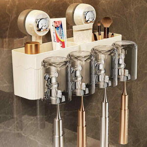 歯ブラシスタンド 壁掛けタイプ 歯ブラシホルダー 洗面所 収納 コップ付き 2連 3連 4連