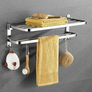 タオルラック バスルーム用 折りたたみ式 タオル掛け ステンレス製 壁掛け棚 収納棚 40cm 50cm 60cm 70cm 80cm