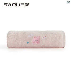 タオル 綿タオル かわいい 刺繍 ホームタオル フェイスタオル カップルタオル 32本撚り ベビー用タオル 洗顔タオル ピンク系 ブラウン系 ブルー系 オフホワイト 薄茶 34 70cm