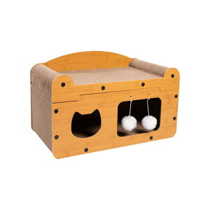 猫 爪とぎ 猫鍋 一体型 爪研ぎ ハウス トンネル おもちゃ 耐摩耗性 段ボール 猫用品 ペット用品