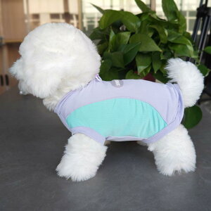 犬 服 ドッグウェア 春夏 ベスト 小型犬 中型犬 大型犬 薄手 メッシュ 涼しい 草緑 黄 湖緑 紫 ブルー イエロー パープル グレー(x2)