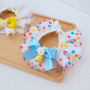 首輪 猫 犬 用 リボン 蝶ネクタイ ネックレス アクセサリー ペット用品 かわいい 黄色 ブルー ポリエステル XS S M L 公主風(x2)