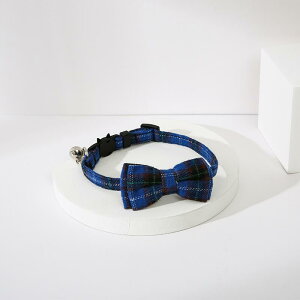 首輪 ペット用 犬 猫 蝶ネクタイ チェック柄 イギリス風 コットン 赤 黒格子 快適 かわいい おしゃれ 四季(x3)