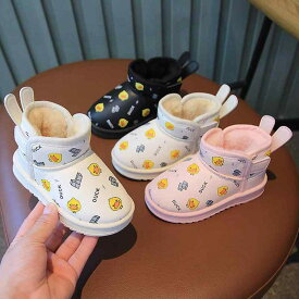 ブーツ キッズ 子供 スノーブーツ 滑り止め 暖かい 防寒 防水 男の子 女の子 ショートブーツ ブラック ピンク系