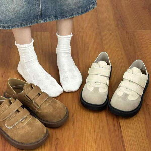 スニーカー レディース 厚底 面ファスナー スポーツシューズ 婦人靴 ラウンドトゥ 無地 軽量 快適 春夏秋冬 普段使い