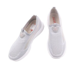 スニーカー レディース 婦人靴 メッシュ 通気性 slip-on スリッポン 軽量 軽作業 普段使い 高齢者 シニア 36 37 38 39 40 紫 グレー 春夏秋冬
