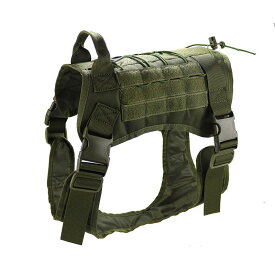 ドッグウェア 犬用ベスト 戦術 ミリタリー ハーネス 大型犬 胴輪 訓練 散歩 お出かけ 黒 カーキ