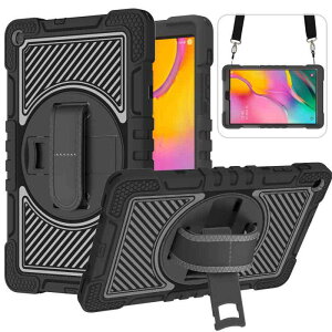 �^�u���b�g�P�[�X Samsung Tab A 101 T510 T515 �J�o�[ �X�^���h�@�\ �ϏՌ� PC �V���R�� 2�d�\�� �X�g���b�v�t�� ���|�� �����h�~3