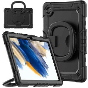 �^�u���b�g�P�[�X �X�^���h�@�\�t�� Samsung TAB A8 105 X200 X205 �ϏՌ� �����h�~ PC TPU �S�ʕی� ���@�\ �u���b�N ���b�h �u���[ �r�W�l�X �g�ѕ֗�3