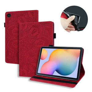 �^�u���b�g�P�[�X Samsung Galaxy Tab S6 Lite �t���b�v�^ �X�^���h�@�\ �J�[�h���[ PU���U�[ �ϏՌ� ������ �s���N ���b�h �p�[�v�� �u���b�N �u���E��3