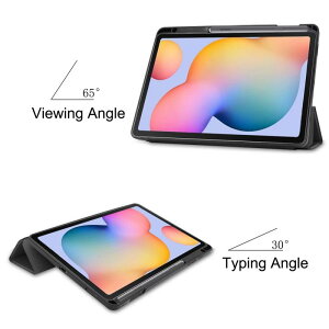 �^�u���b�g�P�[�X Samsung S6 Lite P610 P615 PU���U�[ TPU �O�܂� �X�^���h �I�[�g�X���[�v �r�W�l�X �X�^�C�� ���F �� ���F ���F ���[�Y�S�[���h �n�� �� �O���[3