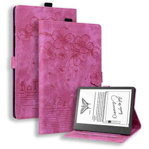 Kindle Scribe 102�C���` �P�[�X �J�o�[ ���U�[�� �����h�~ �X�^���h�@�\�t�� �O���[�� ���[�Y���b�h ���b�h �l�C�r�[ �p�[�v��