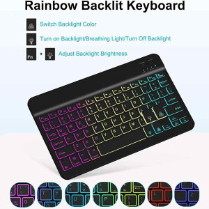 �^�u���b�g�p�L�[�{�[�h�J�o�[ 11�C���` ���C�z���� Bluetooth �o�b�N���C�g ���C�����X