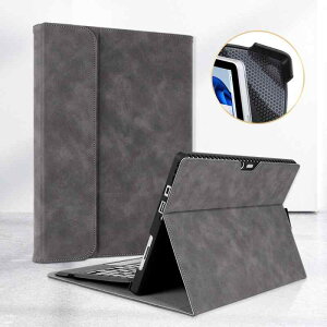 �^�u���b�g�P�[�X Surface Pro 9 8 Pro 4 5 6 7 Go 2 3�p ���U�[ ���؊� �X�^���h�@�\�t�� �ی� �r�v�� �u���b�N �O���[ �u���E�� �u���[