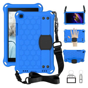 �^�u���b�g�P�[�X �q���p Samsung Tab A 8�C���` T290 T295 �ϏՌ� �S�ʕی� �J�o�[ �n���h�� �V�����_�[�X�g���b�v�t�� ���[�Y���b�h �u���[ �p�[�v�� �~���g�O���[��