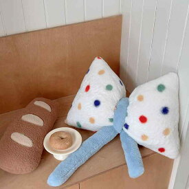 クッション カバー うさぎ ぬいぐるみ リボン かわいい 写真 撮影 小道具 ベッド 手枕 昼寝 ポリエステル