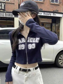 Tシャツ レディース 長袖 秋冬 ショート丈 トップス スリムフィット プルオーバー カットソー 綿 ポリエステル 切り替え カジュアル 日韓スタイル 普段使い 部屋着 グレー ネイビー ピンク系