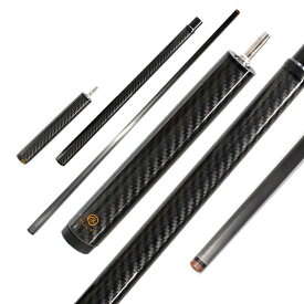 KHEALING ビリヤード キュー カーボン 電木皮頭 黒電木先角 T 700カーボンファイバー 49インチ ビリヤード用品 1/3ロングジャンプキュー ジョイント ハンドメイド 真っ直ぐ 適球類/黒八、九球 13o