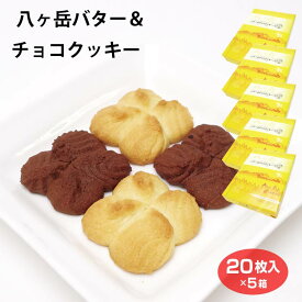 山梨 お土産 八ヶ岳バター＆チョコクッキー 20枚×5箱 八ヶ岳 清里 小淵沢 おみやげ クッキー チョコ バター