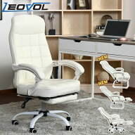 楽天1位 LEOVOL ゲーミングチェア 白 ホワイト デスクチェア かわいい おしゃれ 椅子 女性 疲れない 腰痛…