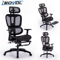 楽天1位★4冠達成 LEOVOL ゲーミングチェア メッシュ メッシュチェア オフィスチェア デスクチェア リク…