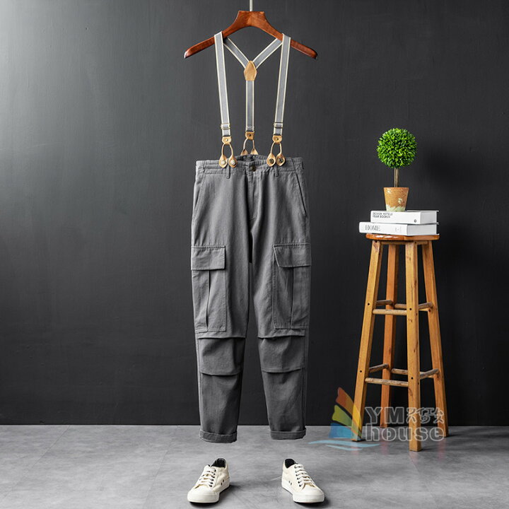 楽天市場】オーバーオール メンズ サロペット ワークカーゴパンツ 