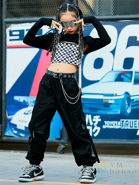 楽天市場 キッズダンス衣装 セットアップ カーゴパンツ ヒップホップ 女の子 ハート柄 トップス 子供 Hiphop カッコイイ ダンス衣装 サルエルパンツ ストリート レッスン ジャズ ダンスウェア 演出服 ワイエムハウス