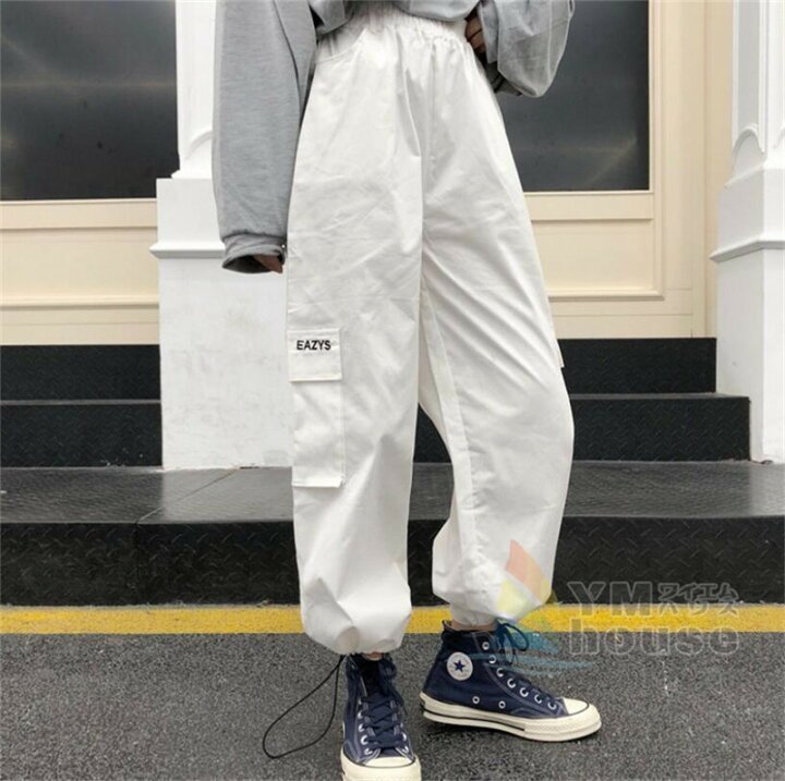 楽天市場 レディース ダンス衣装ボトムス カーゴパンツ ロゴ スポーティ ユニセックス Hiphop ダンス 衣装 韓国 ファッション 大きいサイズ 個性的 服 原宿系 男女兼用 ワイエムハウス