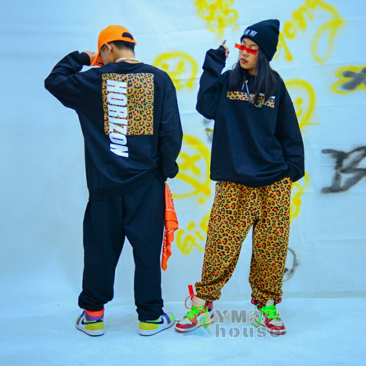 楽天市場 キッズダンス衣装 ヒョウ柄パンツ 黒パーカー トップス 黒パンツ ヒップホップ 長袖 Hiphop ズボン 子供 女の子 ガールズ ボイズ 練習着 ブラック 練習着 ジャズダンス 新作 ワイエムハウス