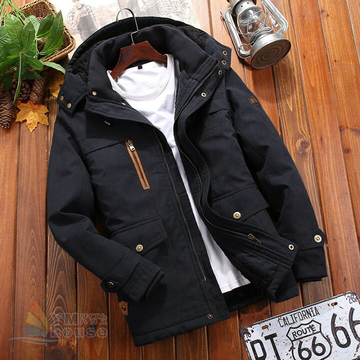 楽天市場 送料無料 マウンテンパーカー メンズ 防寒アウター ミリタリージャケット 裏起毛 ジャケット 防寒ジャケット 秋冬 アウトドア ブルゾン 陸軍 アウター 登山服 ワイエムハウス