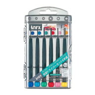 ANEX 精密ドライバーセット6本組［935］-1.2/-1.8/-2.3/+0/+00/フチなしメガネ用ドライバー付 ※ネコポス…